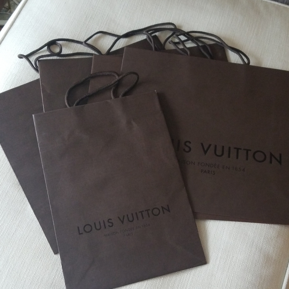 Vintage Louis Vuitton Brown Bag Set of 5.